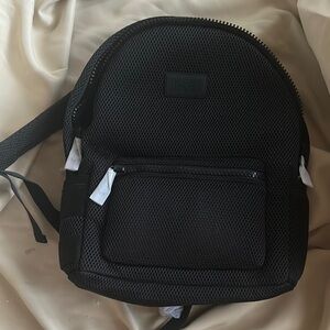 Dagne Dover Black Compact Backpack with Textured Fabric